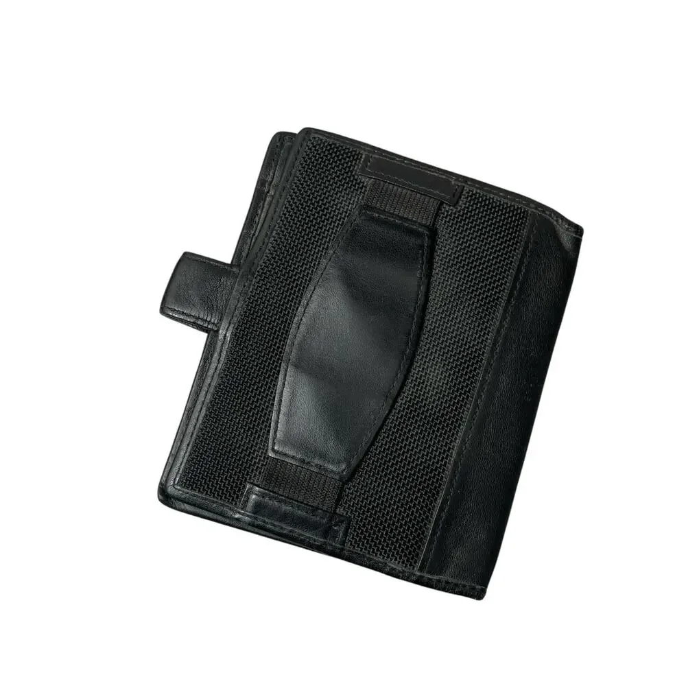 VTG TUMI Leather Wallet Black Nylon PDA Tech Palm Pilot Hand Strap Business